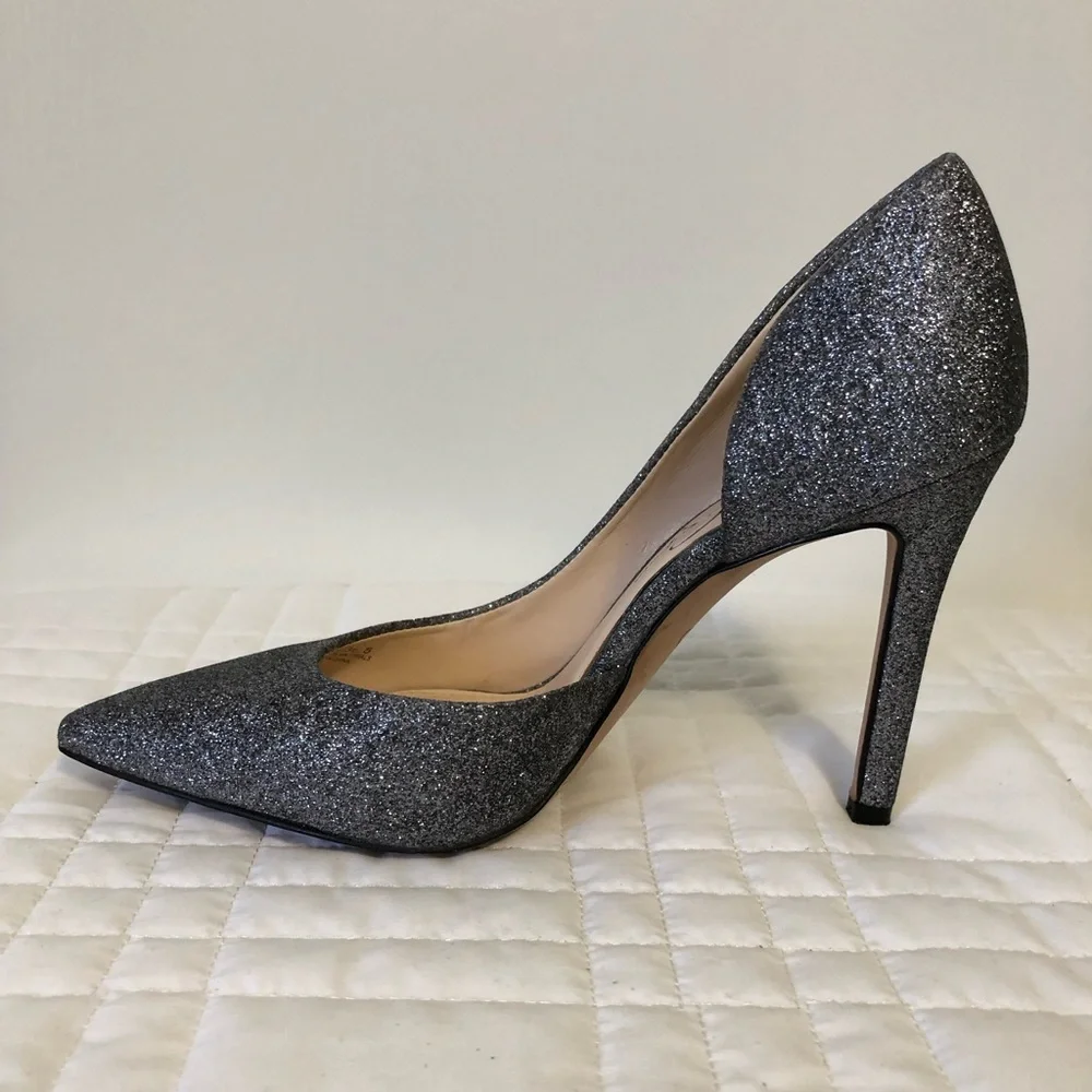 Jessica Simpson Claudette Alloy Glitter Pump Size 6.5M